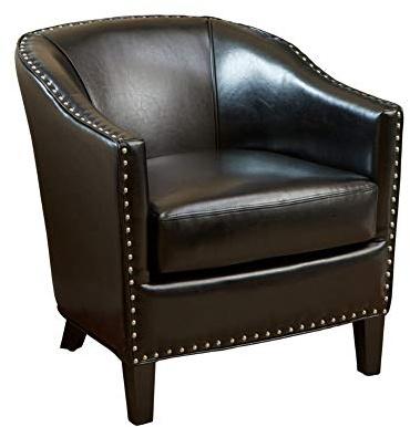 Christopher Knight Home Austin Leather Club Chair, Black