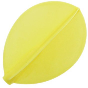 NineDartOut.us Cosmo Darts Fit Flight (Air) 3 Pack Pear Dart Flight (Yellow)