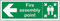 vsafety 17021 ax-s Pfeil links 'Schild Fire Assembly Point, selbstklebendes Vinyl, Landschaft, 300 mm x 100 mm
