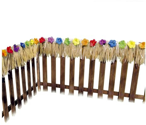 Deco ambiente tropicale con fiori ibisco ignifuga festone hawaiano 730x30 cm