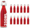 12 x 250 ml bottiglie di vetro vuote con chiusura clip IN VETRO SWING 0,5 LITRI CON TAPPO slkfactory