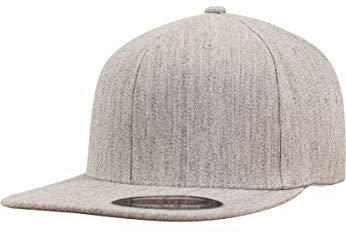 Flexfit Unisex 6277FV-Flexfit Flat Visor Kappen, Heather, S/M