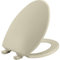 Bemis 7300SLEC Toilettensitz, sanft schließend, leicht zu reinigende Scharniere, robust, hergestellt in den USA, länglich, Beige
