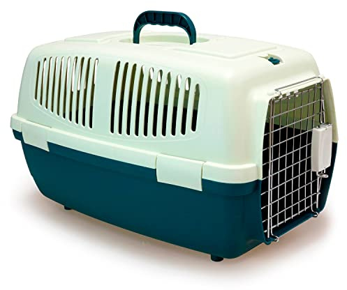 Arquivet Transportín de plástico para Mascotas 59 x 36 x 33 cm - Perros y Gatos de tamaño pequeño o Mediano, roedores Grandes - Transportín para Tren y Coche