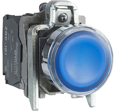 Schneider Electric - Harmony XB4 - poussoir lumineux LED - 1F+1O - bleu - Ø22-24VACDC - XB4BW36B5