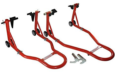 Motorrad Hebebühne, Motorrad Ständer Set vorne/hinten Heber (2 Stück) für z. B. BMW F650 Honda CBR Kawasaki Z Suzuki GSF
