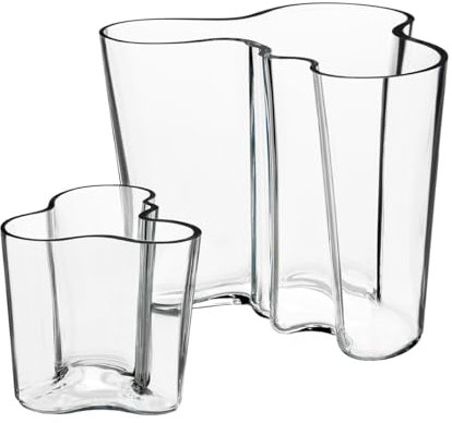 Iittala Alvar Aalto Vasen 2er-Set klar 160mm und 95mm