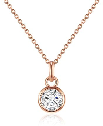 Rafaela Donata Damen-Kette Sterling Silber rosévergoldet Zirkonia weiß in verschiedenen Längen - Halskette Roségold Zirkonia Silberhalskette