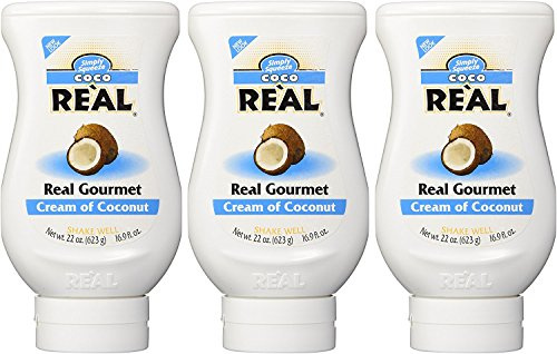 Coco Reàl, Cream of Coconut, 16.9 FL OZ Squeezable Bottle (Pack of 3)