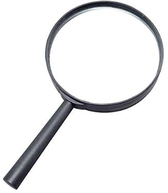Bristol Novelty Detective Magnifying Glass, 2x or 3x Magnification, Glass Lens, Black - Perfect for Artwork, Halloween, Cosplay & More Halloween