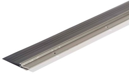 M-D Building Products 25718 48 in. Satin Nickel Aluminum and Vinyl Heavy-Duty Screw-on Door Sweep