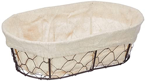 Delys-By-Verceral 513381 Corbeille à Pain Ovale Lin/Métal