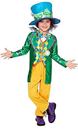 Rubie's Offizielles Disney-Kostüm Verrückter Hutmacher, Jungen, Alice im Wunderland, Größe L