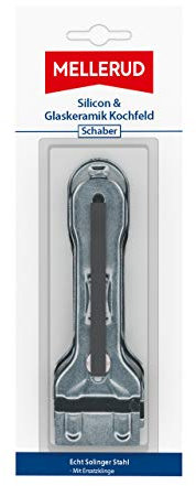MELLERUD Silicon & Glaskeramik Kochfeld Schaber | 1 Stück | Ideal zum Entfernen von Silicon, Acryl und Verkrustungen auf Glaskeramik-Kochfeldern