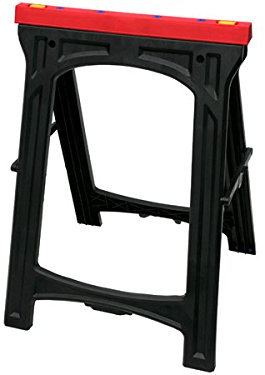 Neilsen CT1699 Folding Plastic Saw Horse - Rust-Resistant, Reinforced, Lightweight, Portable Design