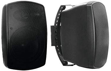 OMNITRONIC OD-5T Wandlautsprecher 100V schwarz 2x | Wetterfestes Wandlautsprecherpaar (IP65)