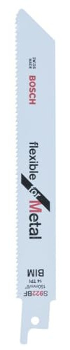 Bosch 2 608 656 037 - Hoja de sierra sable S 922 BF - Flexible for Metal (pack de 2)