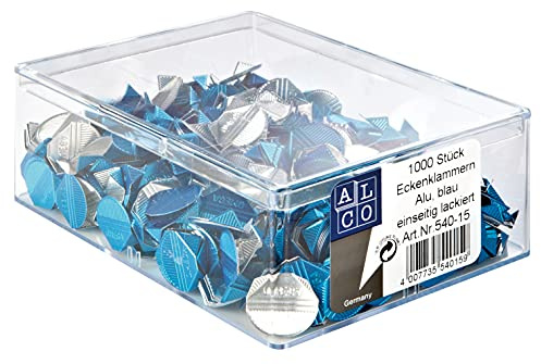Alco-Albert 540-15 - Grapas de esquina (aluminio, 1000 unidades), color azul