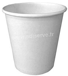 100 Gobelet jetable Eco en carton Blanc 10 cl