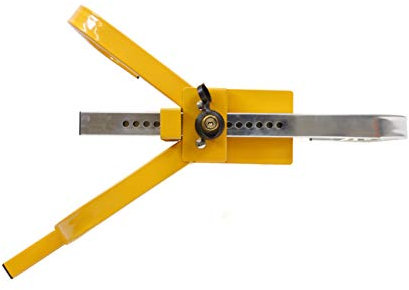 Streetwize - Wheel Clamps X Face - Yellow - Heavy Duty Wheel Lock with Curved Key Locking Mechanism, Clamp. Anti-Theft Locking Devices