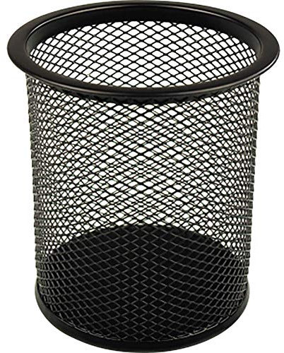 helit H2518195 - Stifteköcher „the round network“, schwarz, 1 Stück