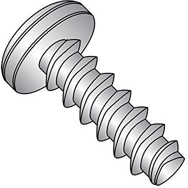 Small Parts 0612LPP410 410 Stainless Steel Thread Rolling Screw for Plastic, Passivated Finish, Pan Head, Phillips Drive, #6-19 Thread Size, 3/4 Length (Pack of 25)