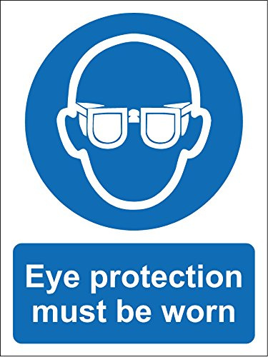 Eye Protection Must Be Worn Safety Sign - 1.2mm Rigid Plastic 400mm x 300mm