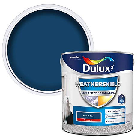 Dulux Weather Shield Exterior High Gloss Paint, 2.5 L - Oxford Blue