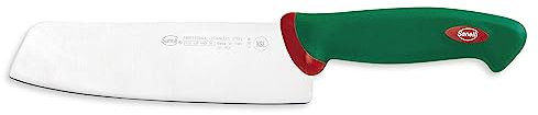 Sanelli Premana Professional Coltello Giapponese, Acciaio Inossidabile, Verde/Rosso, 31.0x3.0x6.0 cm