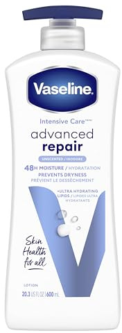 Vaseline Intensive Rescue Repairing Moisture Lotion, Fragrance Free, 20.3-ounce Pump (pack Of 3)