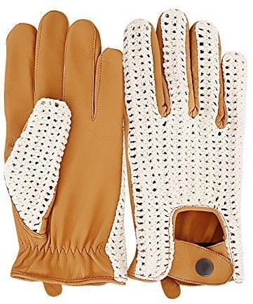 Kango Fitness Classic English Leather Driving Gloves Crochet String back Chauffeur Vintage fashion
