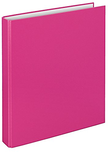 VELOFLEX 1141071 – ringbok Basic, DIN A4, 1 st, rosa, fyllningshöjd 25 mm, ringpärm med 2 ringmekanik, mapp smal
