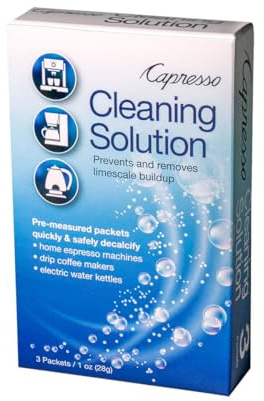 Capresso 640.13 Cleaning Solution 3 packets 1 oz (28g) (Packaging may vary),Blue,Small
