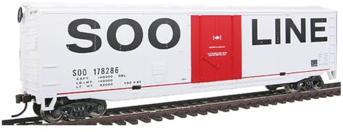 Walthers Trainline 50' Plug-Door Boxcar-Ready to Run-Soo Line 931-1671 HO Scale Model Railroad - Freight Model