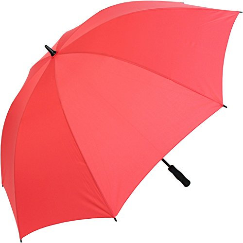 iX-brella Leichter Voll-Fiberglas- Regenschirm für 2 Personen XXL (rot)