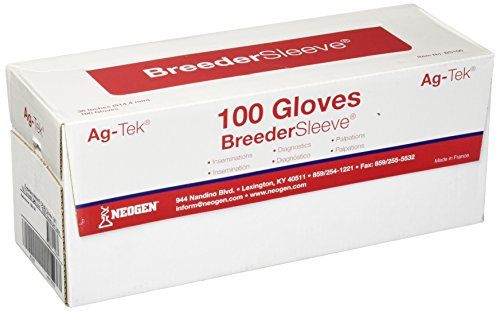 Neogen IDEAL D Disposable Obstetrical Artificial Insemination Gloves, 4 Milligram 100 gloves