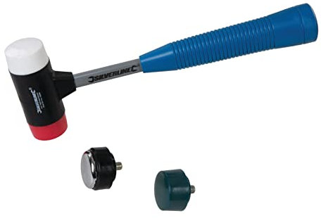 Silverline Tools 633905 Mazo 4 cabezas en 1 intercambiable Ø 37 mm - multicolor