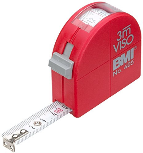 BMI 405341030 Taschenbandmass 3 m mit Sichtfenster und Zirkeldorn