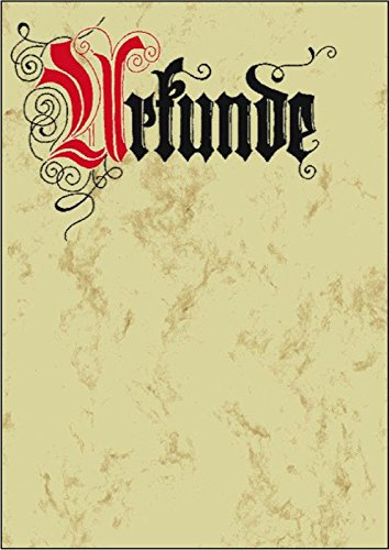 SIGEL DP548 Urkundenpapier, Blanko Urkunde Calligraphie 185 g, DIN A4, 12 Blatt, aus nachhaltigem Papier, für alle Drucker geeignet