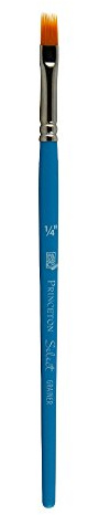 Princeton Art & Brush pennelli misti Select Artiste per olio, acrilico, acquerello Serie 3750, Blue, Grainer 1/4 Inch
