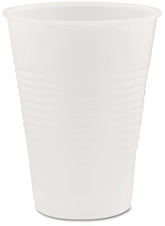 DART Y9 9 oz Trans Ribbed Wall PS Cup (Case of 2500)