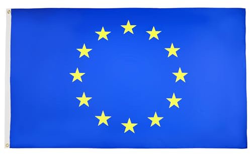 AZ FLAG - Drapeau Europe - 150x90 cm - Drapeau Européen - Union Européenne - Ue 100% Polyester Avec Oeillets Métalliques Intégrés - Pavillon 110 g