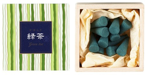 nippon kodo Kayuragi - Green Tea 12 Cones, Japanese Quality Incense