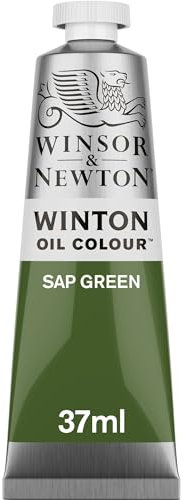Winsor & Newton 1414599 Winton, feine hochwertige Ölfarbe - 37ml Tube mit gleichmäßiger Konsistenz, Lichtbeständig, hohe Deckkraft, Reich an Farbpigmenten - Saftgrün