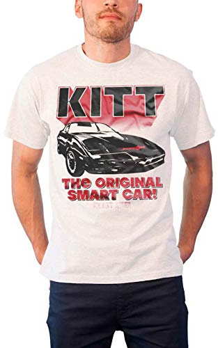 Knight Rider Kitt - The Original Smart Car Männer T-Shirt weiß XXL 100% Baumwolle Fan-Merch, TV-Serien