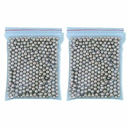 Outletdelocio. Pack 2 Bolsas de 500 Bolas metálicas Acero BB Golden Ball 4,5 mm 0,37 g (Total 1000 Bolas)