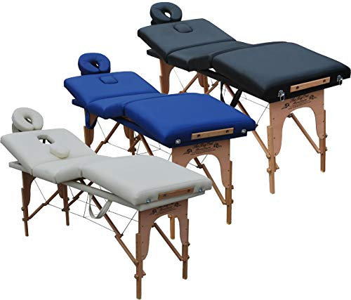 Beltom® Mobile Massagetisch Massageliege Massagebank 4 zonen klappbar Kosmetikliege +TA. - Creme