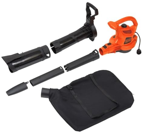 BLACK+DECKER Corded Leaf Blower Leaf Vacuum and Leaf Mulcher 3-in-1, Up to 230 MPH, 12 Amp Handheld Blower and Vacuum Combo (BV3600)
