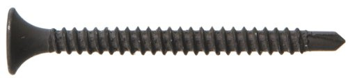 The Hillman Group 47110 6 x 1-Inch Self Drilling Drywall Screw Number 2 Self Drilling Point, Black
