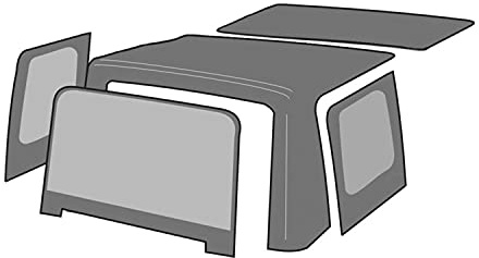 RAMPAGE PRODUCTS Rampage Premium Replacement Soft Top with Tinted Windows | Sail Cloth, Black Diamond Color | 912835 | Fits 1997-2006 Jeep Wrangler TJ with Full Steel Doors